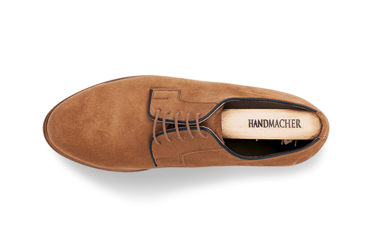 Modell 27 Zeitlos Veloursleder cognac